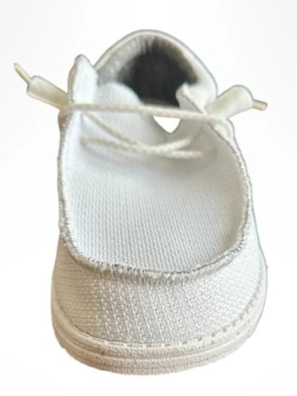 HEY DUDE Wally White Mesh Slip On Loafers 12 Like New